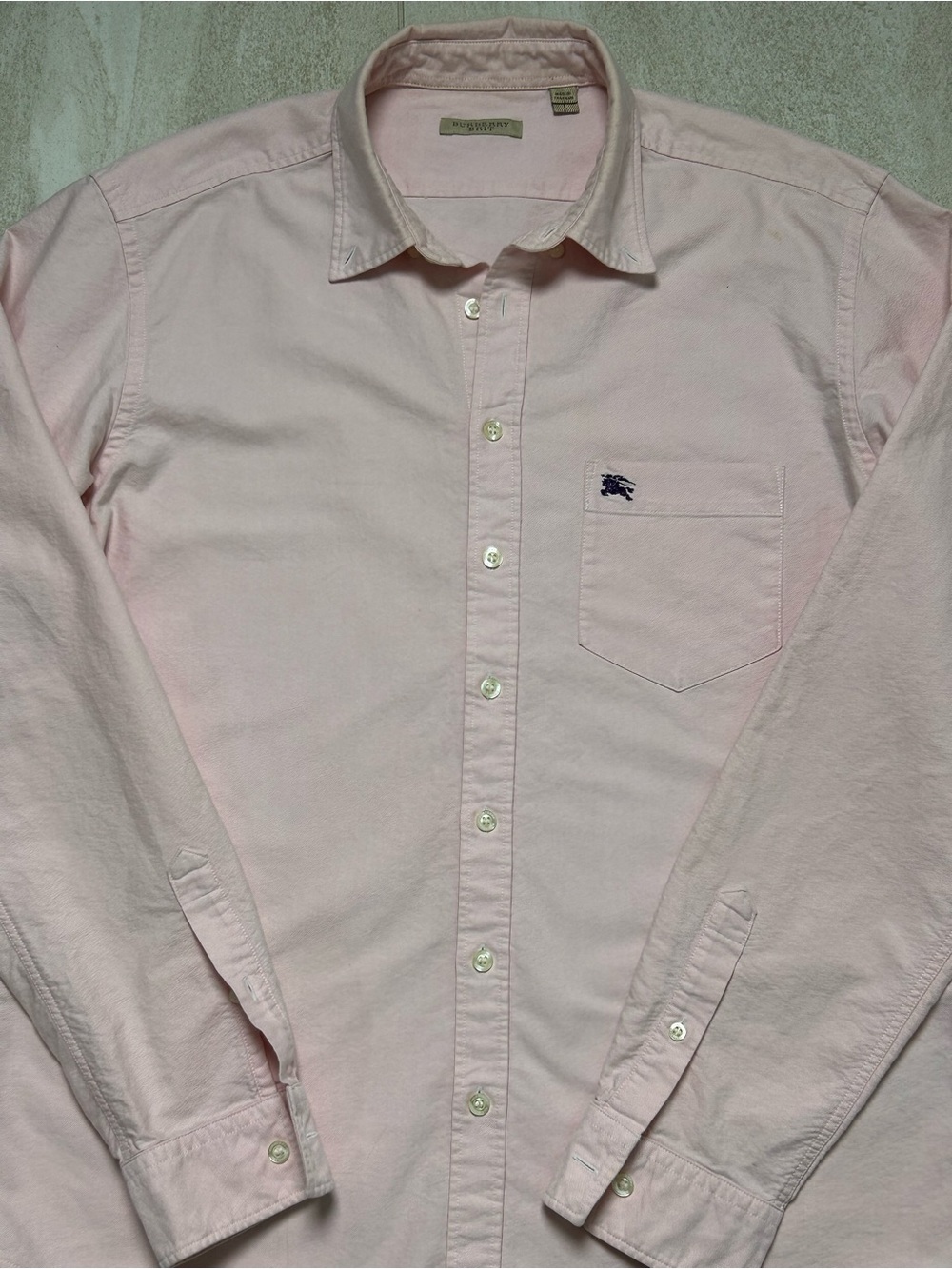 BURBERRY BRIT BUTTON DOWN OXFORD NOVA CHECK SIZE LARGE